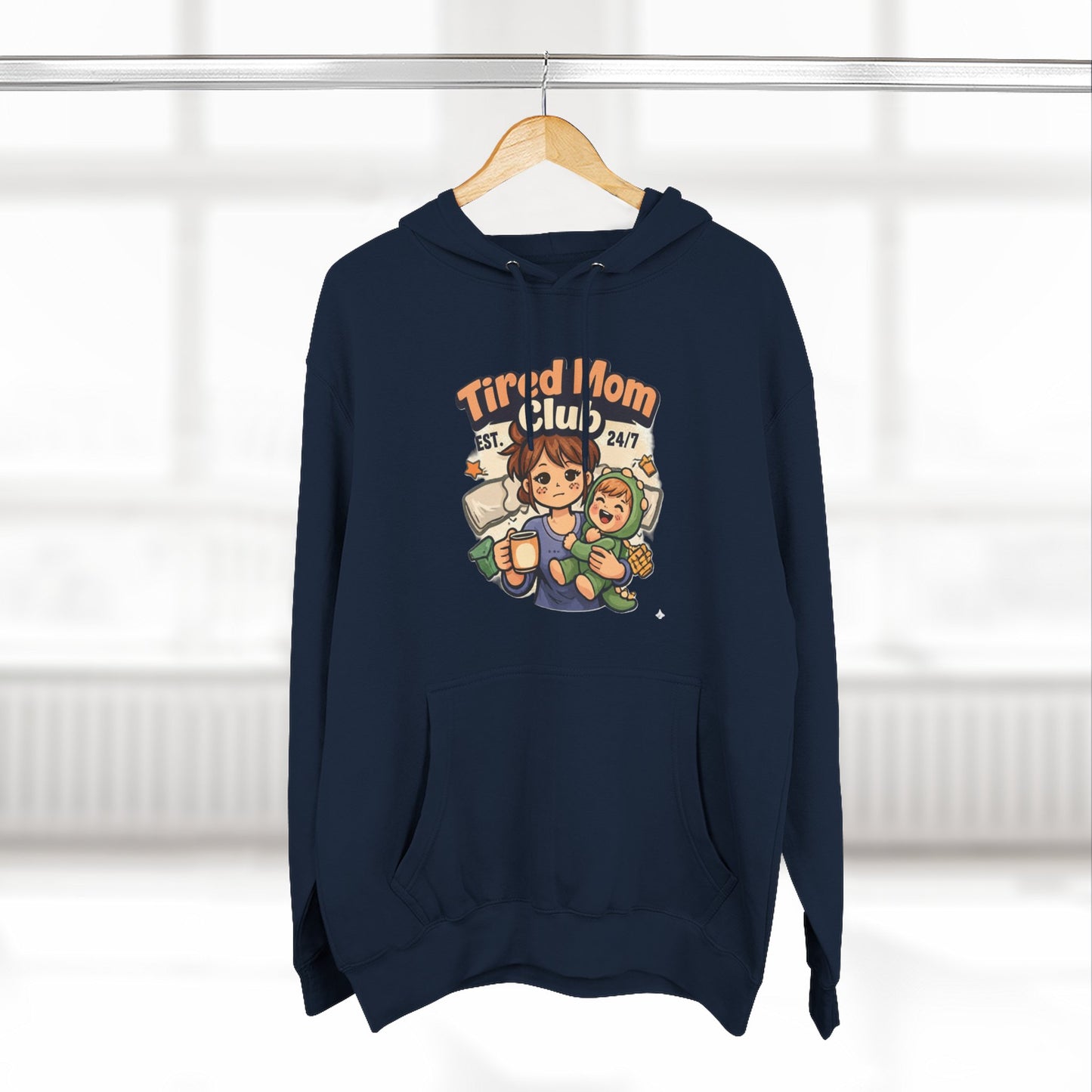 Tired Mom Club Hoodie - Cozy Mom Life Sweatshirt for Coffee-Powered Moms