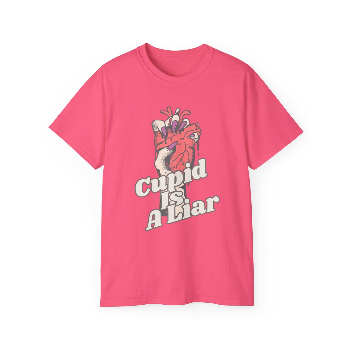 Un-Valentine Your Wardrobe: The Edgy "Cupid Is A Liar" Retro T-Shirt Collection