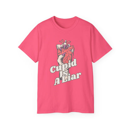 Un-Valentine Your Wardrobe: The Edgy "Cupid Is A Liar" Retro T-Shirt Collection