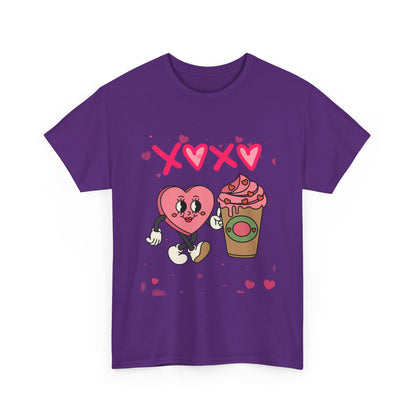 A Latte Love: The Retro "XOXO" Coffee Lover’s Valentine T-Shirt
