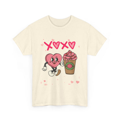 A Latte Love: The Retro "XOXO" Coffee Lover’s Valentine T-Shirt