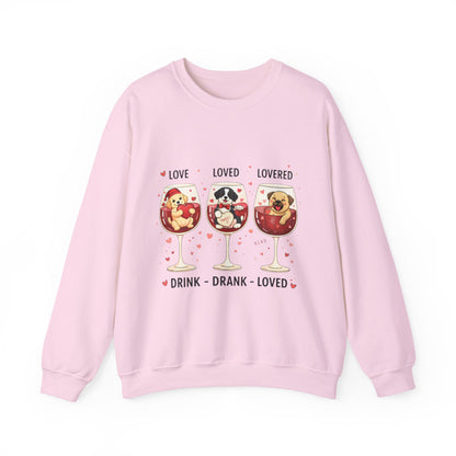 Fall in Puppy Love This Valentine's Day: The Ultimate Dog & Wine Lover’s Sweatshirt