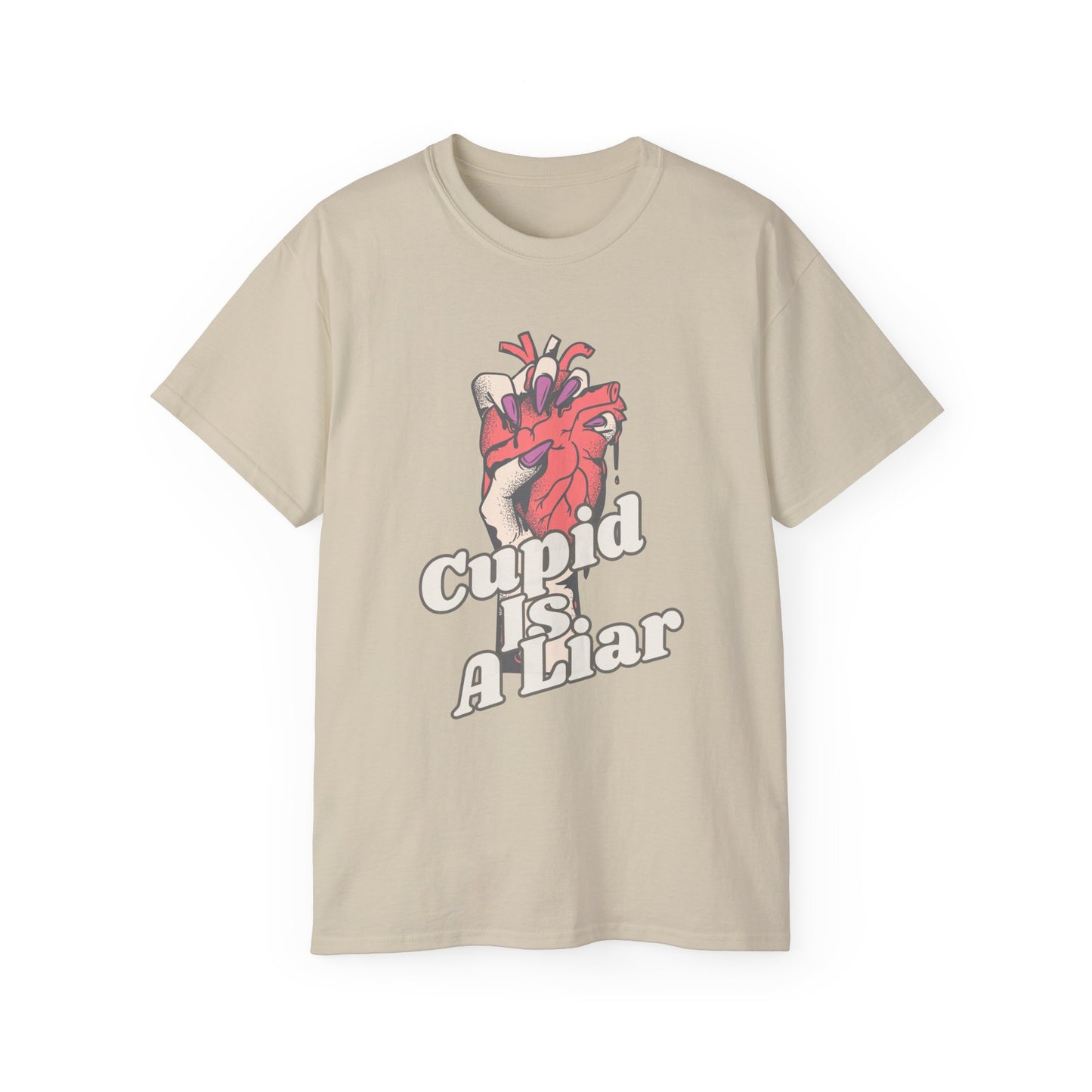 Un-Valentine Your Wardrobe: The Edgy "Cupid Is A Liar" Retro T-Shirt Collection