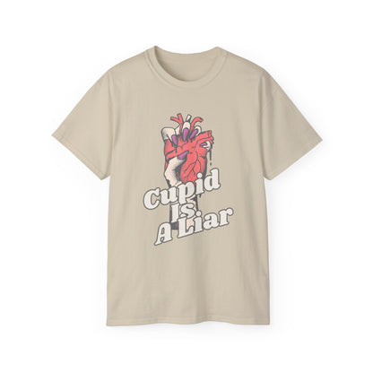 Un-Valentine Your Wardrobe: The Edgy "Cupid Is A Liar" Retro T-Shirt Collection