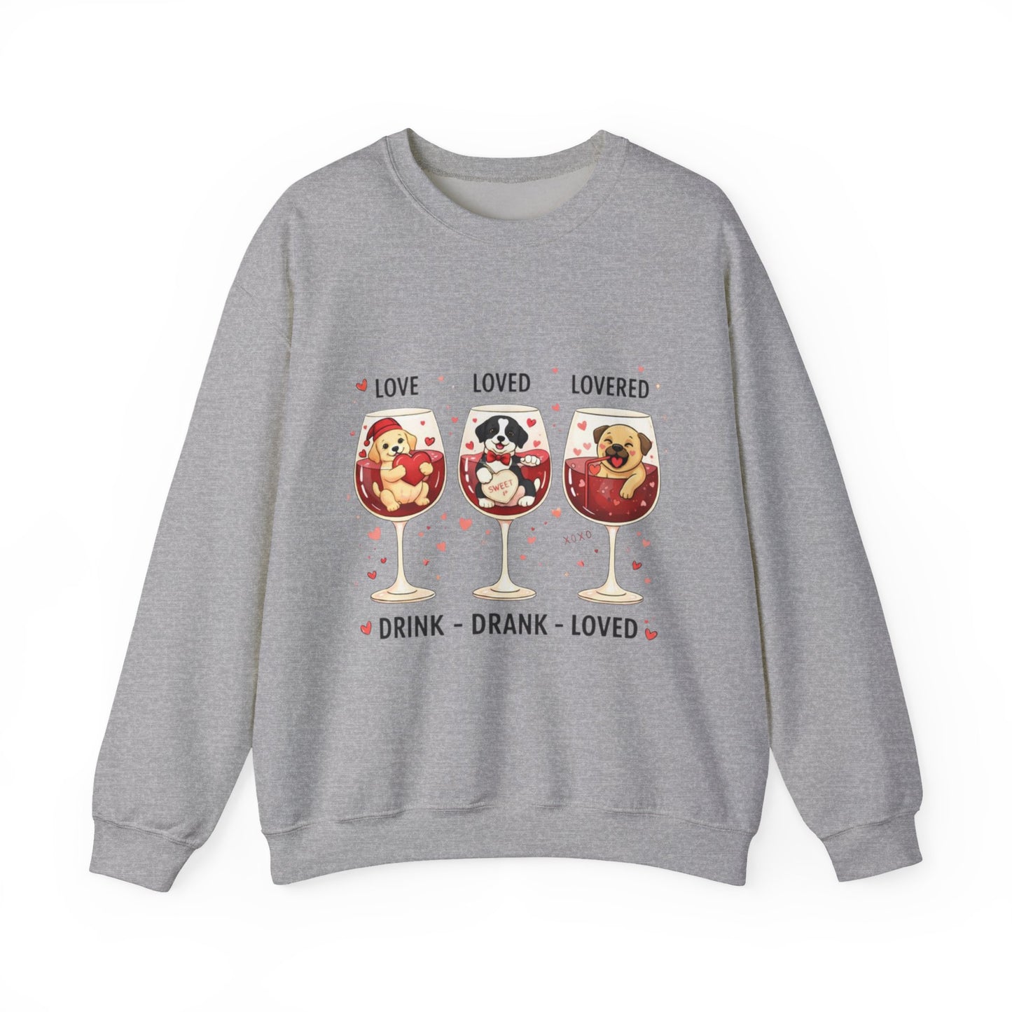 Fall in Puppy Love This Valentine's Day: The Ultimate Dog & Wine Lover’s Sweatshirt