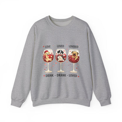 Fall in Puppy Love This Valentine's Day: The Ultimate Dog & Wine Lover’s Sweatshirt