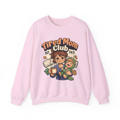 Tired Mom Club Sweatshirt – Cozy Mom Life Pullover