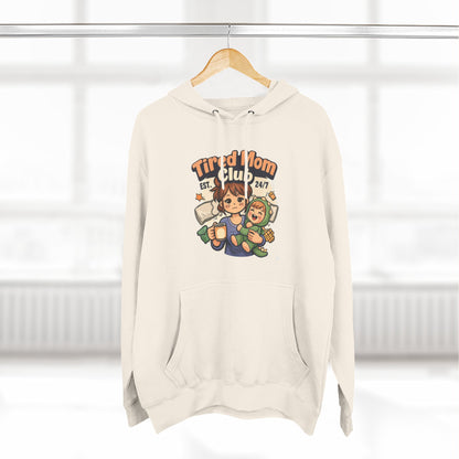 Tired Mom Club Hoodie - Cozy Mom Life Sweatshirt for Coffee-Powered Moms