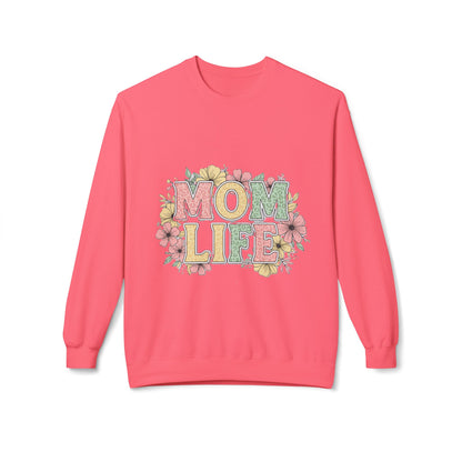 Mom Life – Cozy Floral Sweatshirt for Busy Moms