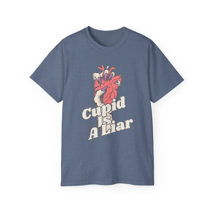 Un-Valentine Your Wardrobe: The Edgy "Cupid Is A Liar" Retro T-Shirt Collection