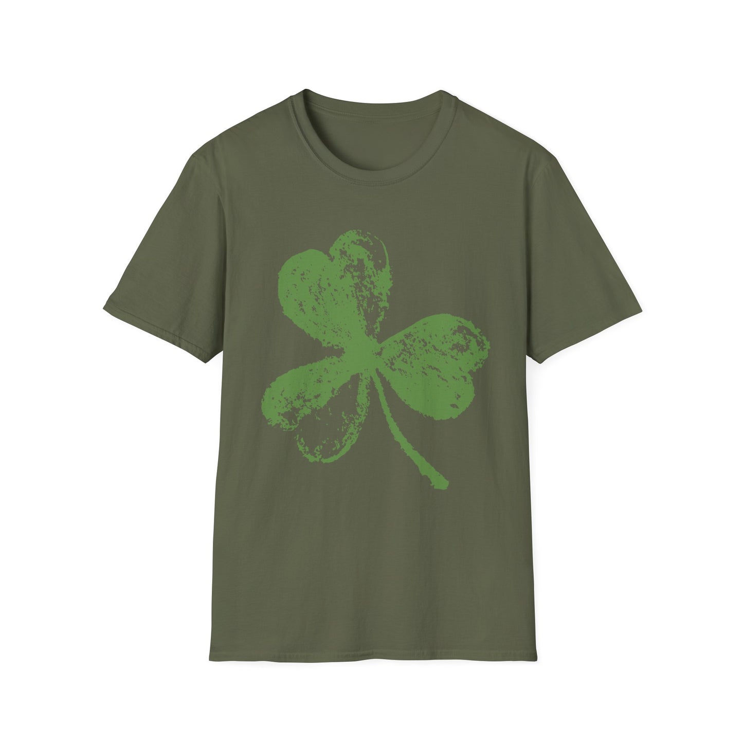 Three Leaf Clover T-Shirt – Minimalist Lucky Shamrock Graphic Tee