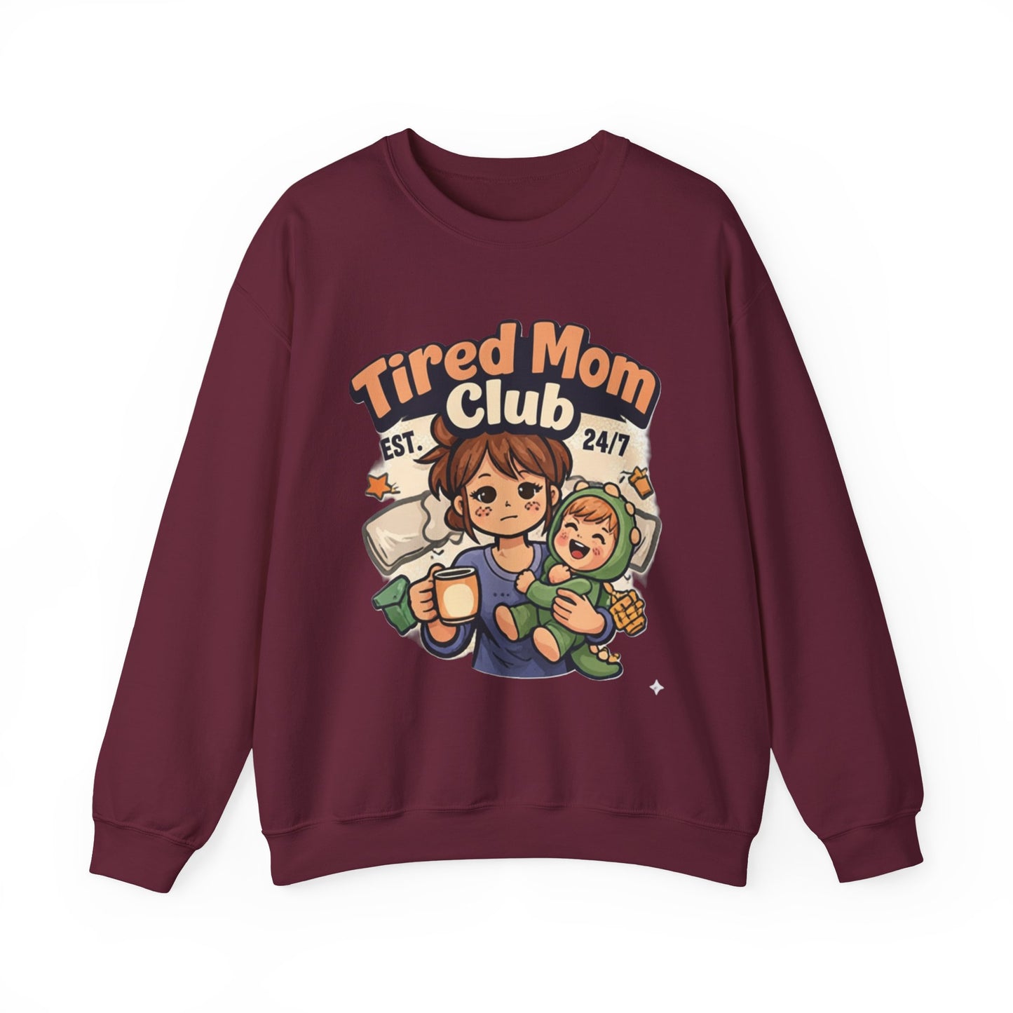 Tired Mom Club Sweatshirt – Cozy Mom Life Pullover