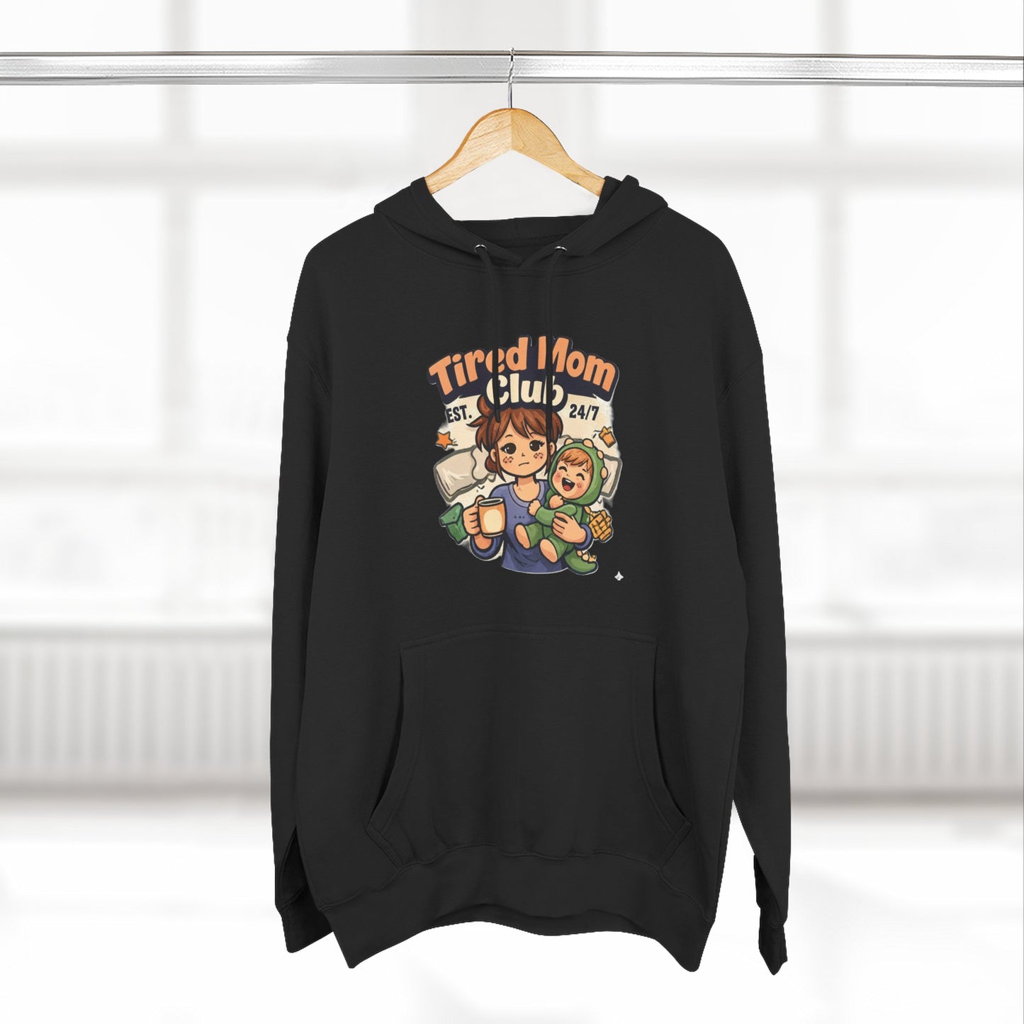 Tired Mom Club Hoodie - Cozy Mom Life Sweatshirt for Coffee-Powered Moms