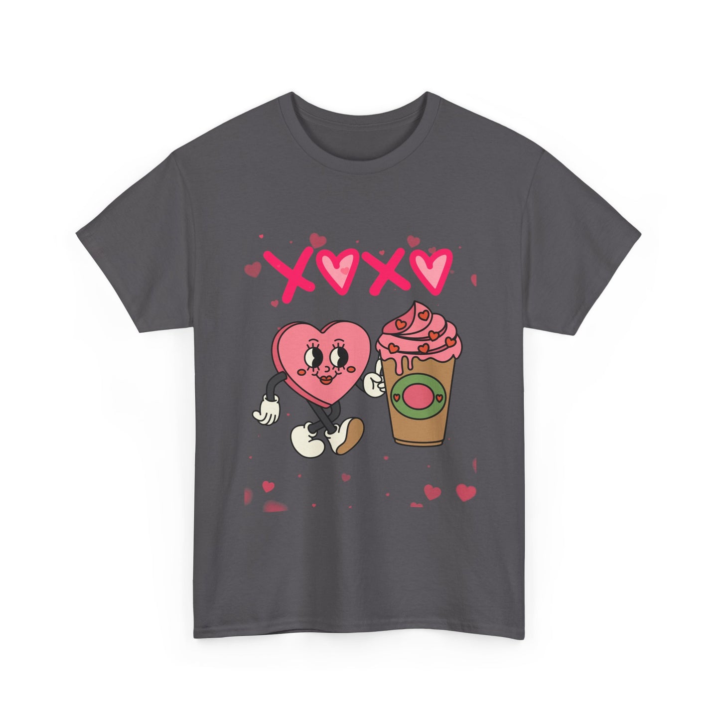 A Latte Love: The Retro "XOXO" Coffee Lover’s Valentine T-Shirt