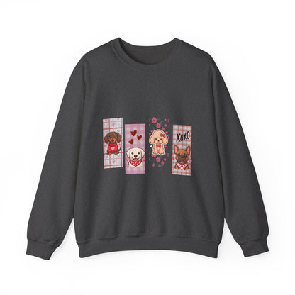 A Gallery of Puppy Love: The "Four-Friend" Valentine's Gallery Sweatshirt