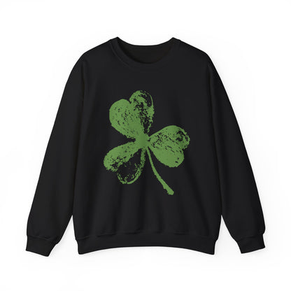 Three Leaf Clover Sweatshirt – Minimalist Lucky Shamrock Pullover