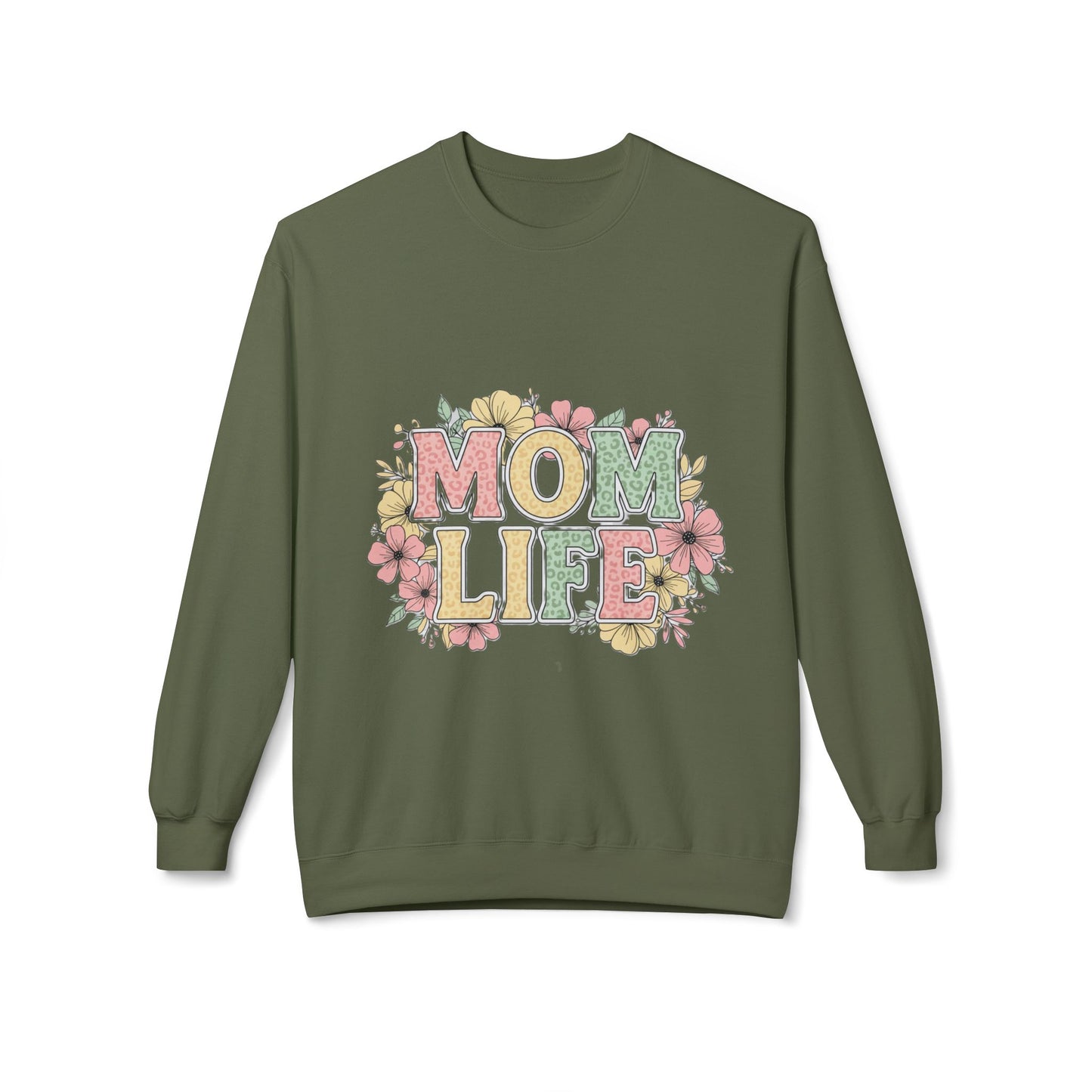 Mom Life – Cozy Floral Sweatshirt for Busy Moms