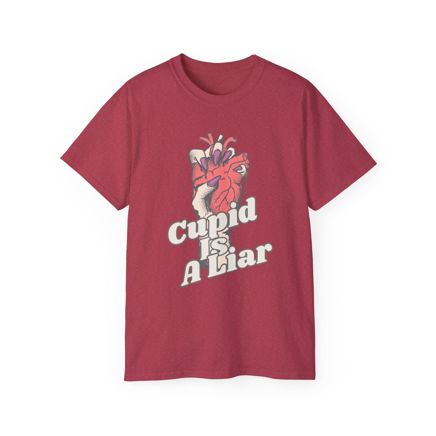 Un-Valentine Your Wardrobe: The Edgy "Cupid Is A Liar" Retro T-Shirt Collection