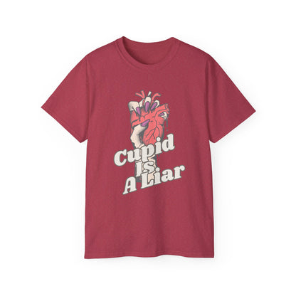 Un-Valentine Your Wardrobe: The Edgy "Cupid Is A Liar" Retro T-Shirt Collection
