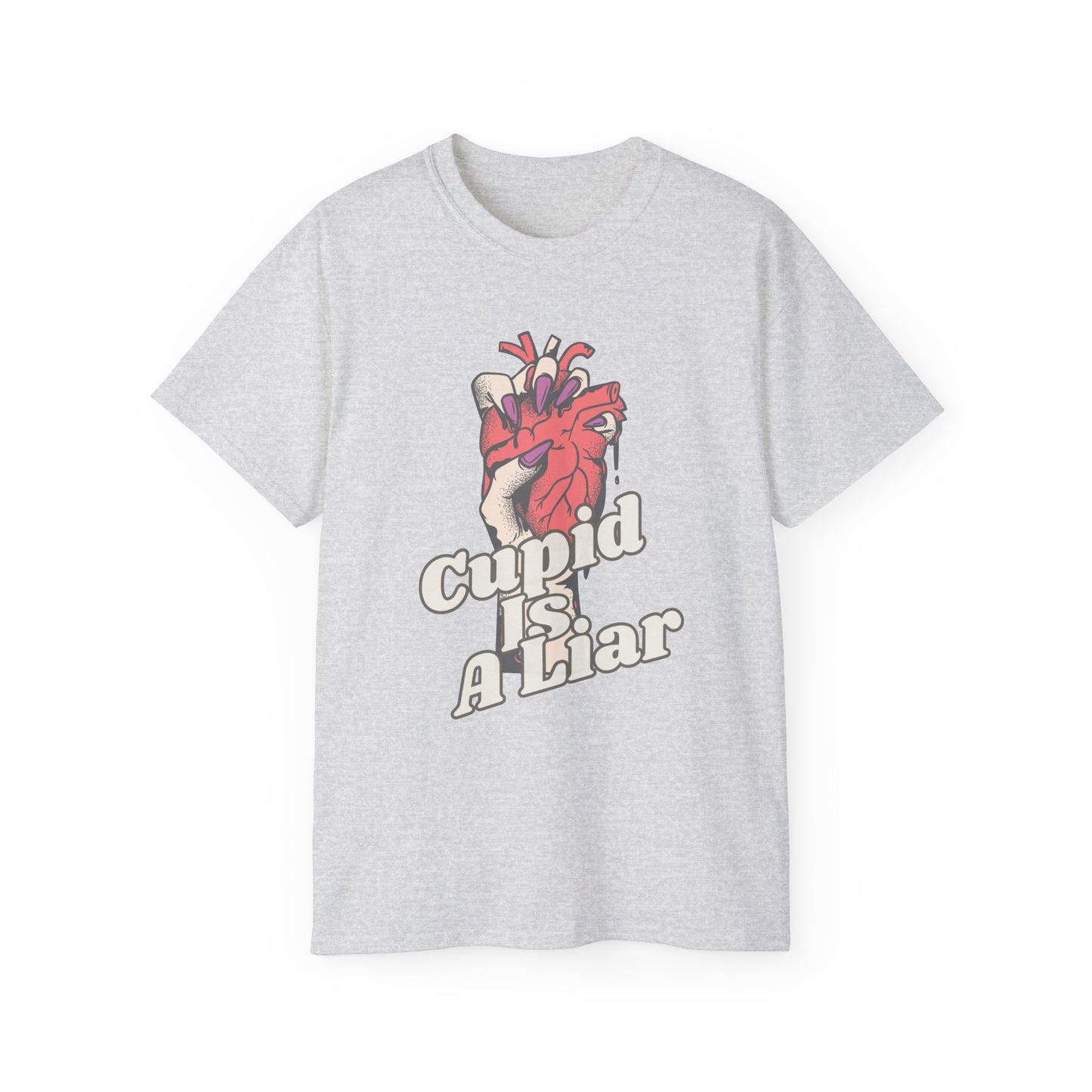 Un-Valentine Your Wardrobe: The Edgy "Cupid Is A Liar" Retro T-Shirt Collection