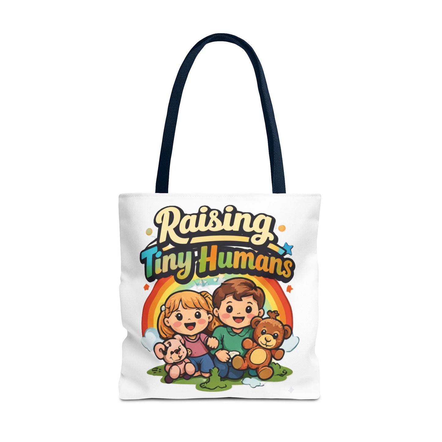 👜 Raising Tiny Humans Tote Bag – Cute Mom Life Carry-All
