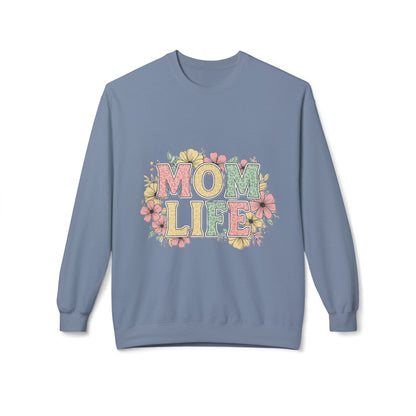 Mom Life – Cozy Floral Sweatshirt for Busy Moms
