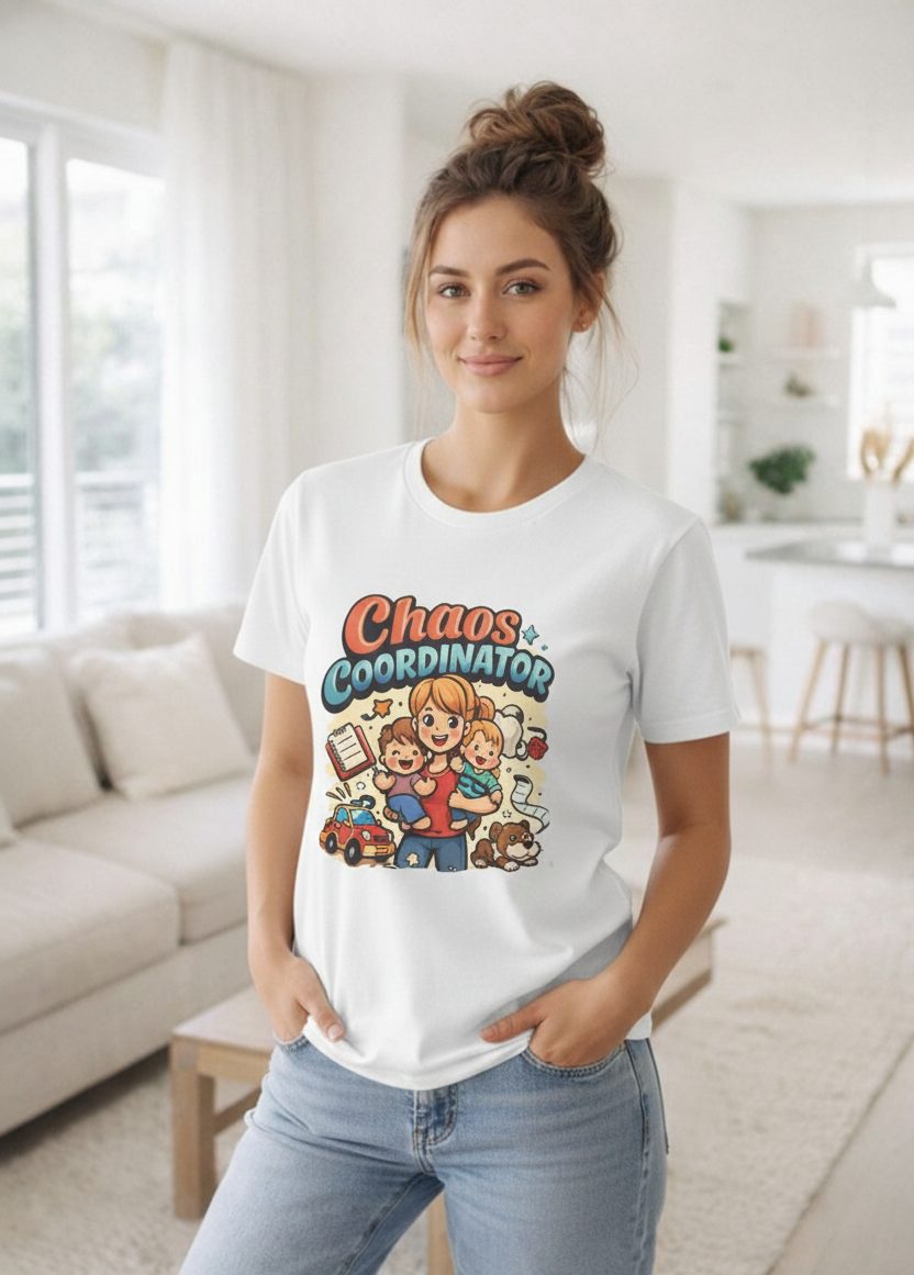 Chaos Coordinator T-Shirt – Funny Mom Life Tee for Moms of Toddlers & Babies