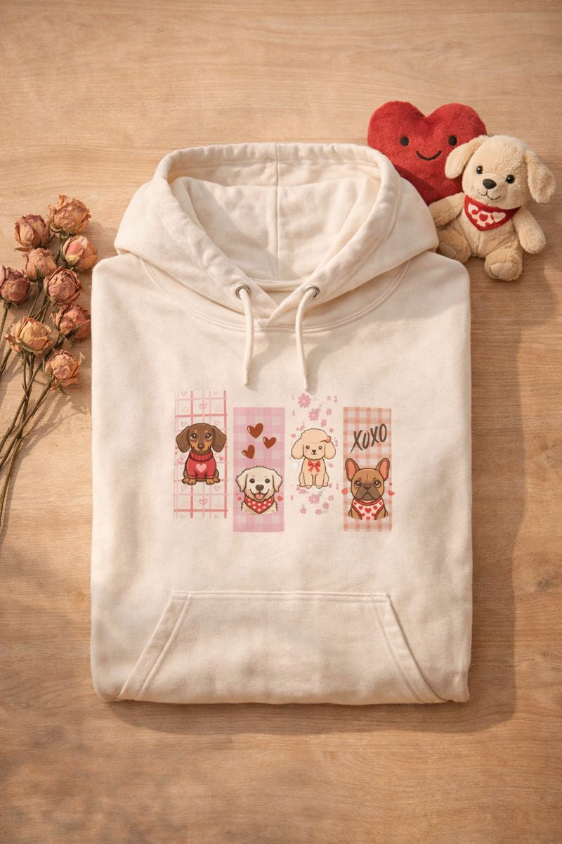 Valentine Puppy Love — Cozy, Cute & Full of Heart Hoodie
