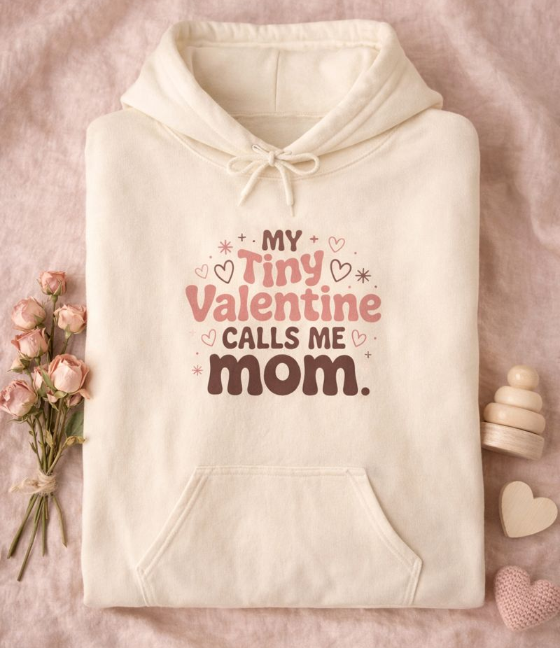 My Tiny Valentine Calls Me Mom — Love You Can Wear – Valentine Hoodie