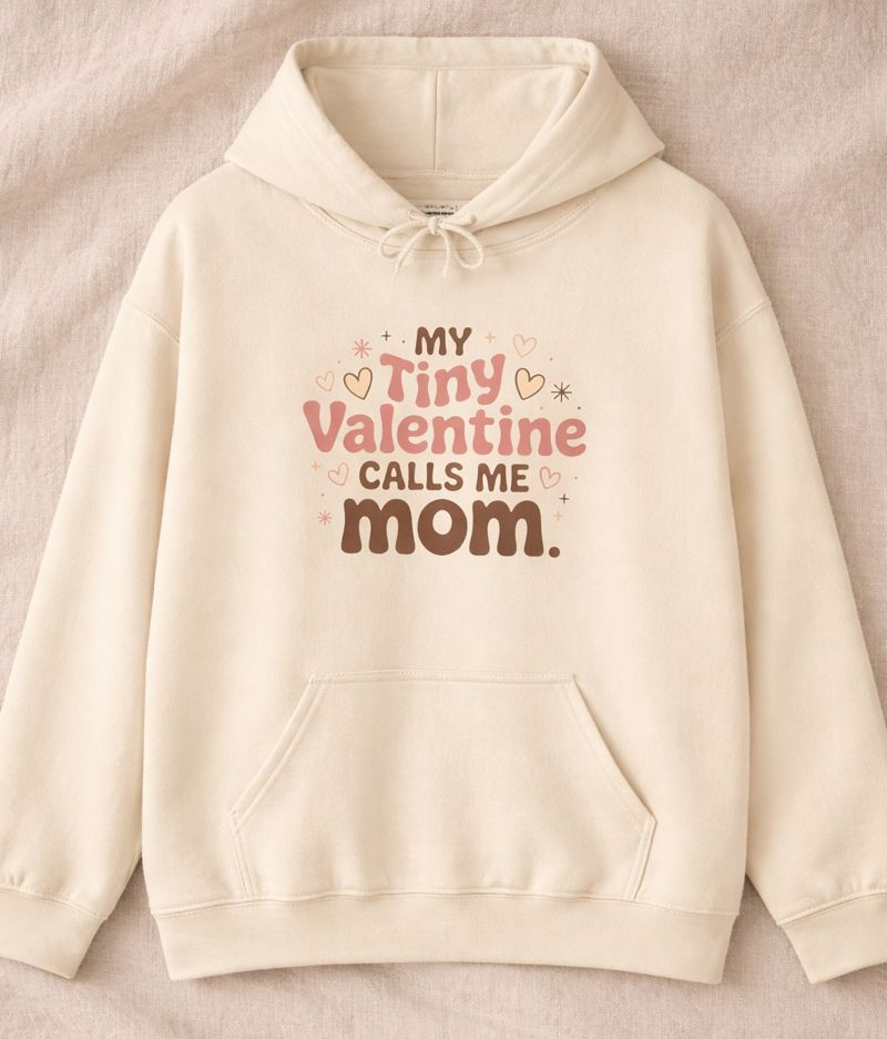 My Tiny Valentine Calls Me Mom — Love You Can Wear – Valentine Hoodie