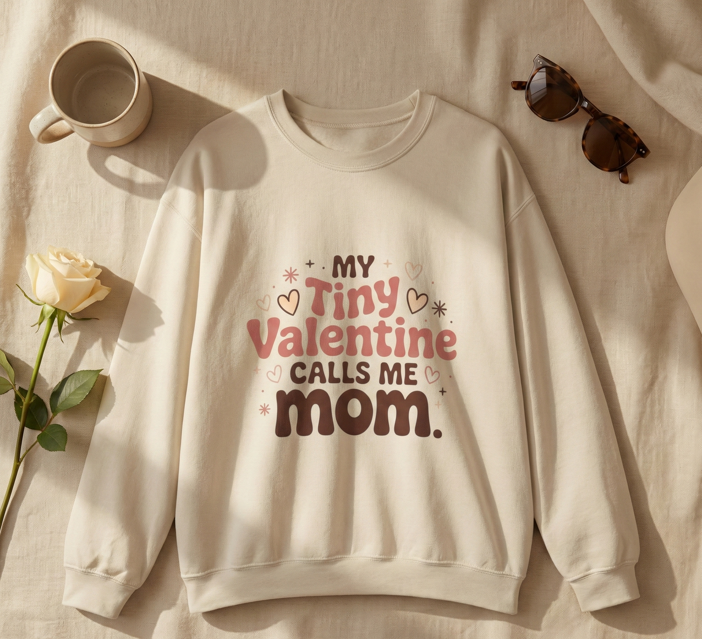 Celebrate the Sweetest Connection: The "Tiny Valentine" Mom Sweatshirt