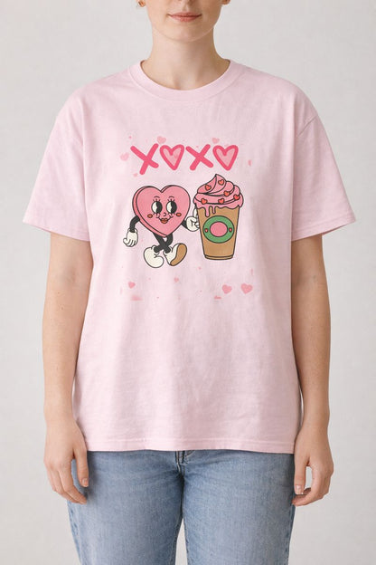 A Latte Love: The Retro "XOXO" Coffee Lover’s Valentine T-Shirt