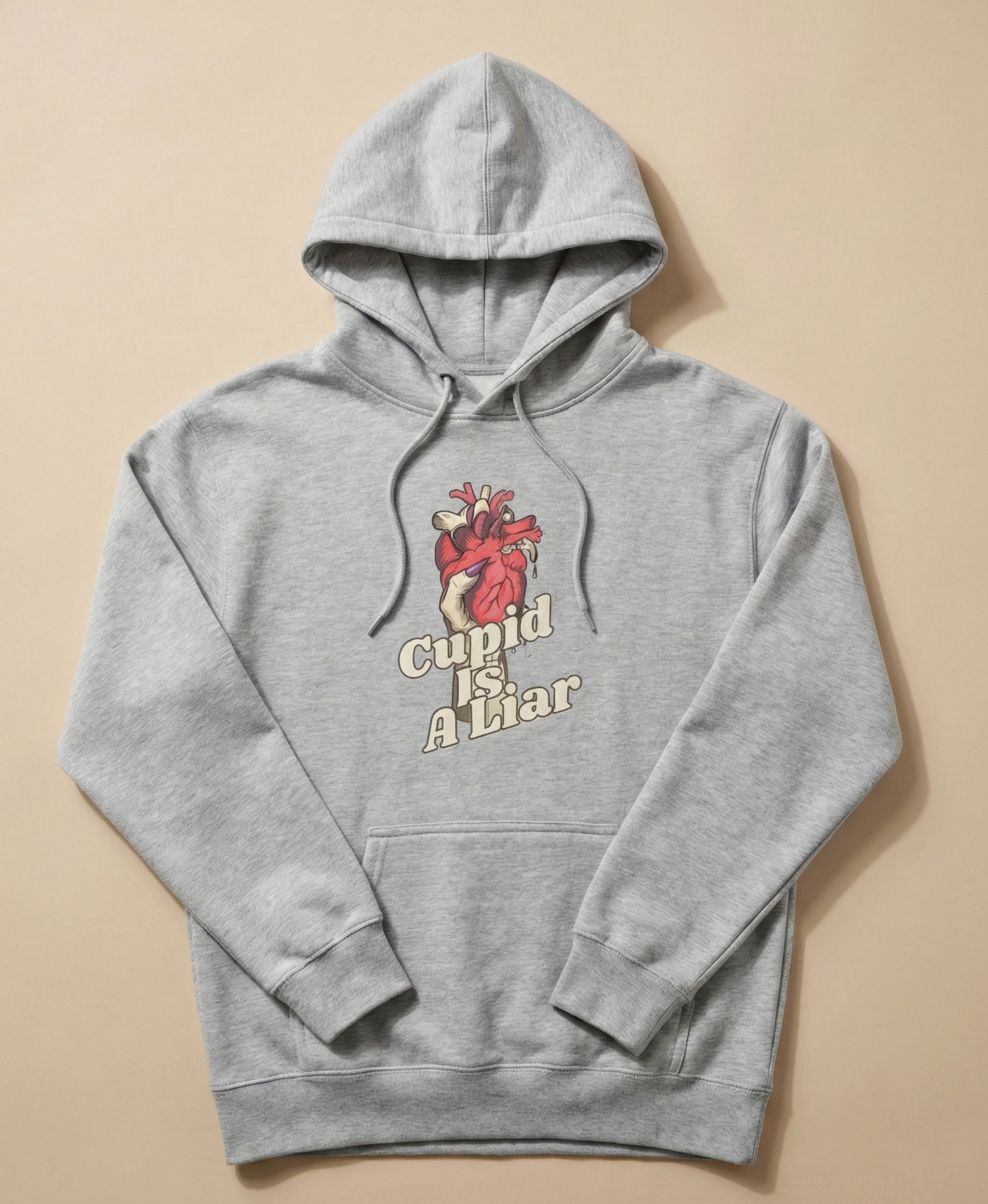 Cupid Is a Liar — Cozy Comfort  Anti - Valentine Hoodie with an Edge