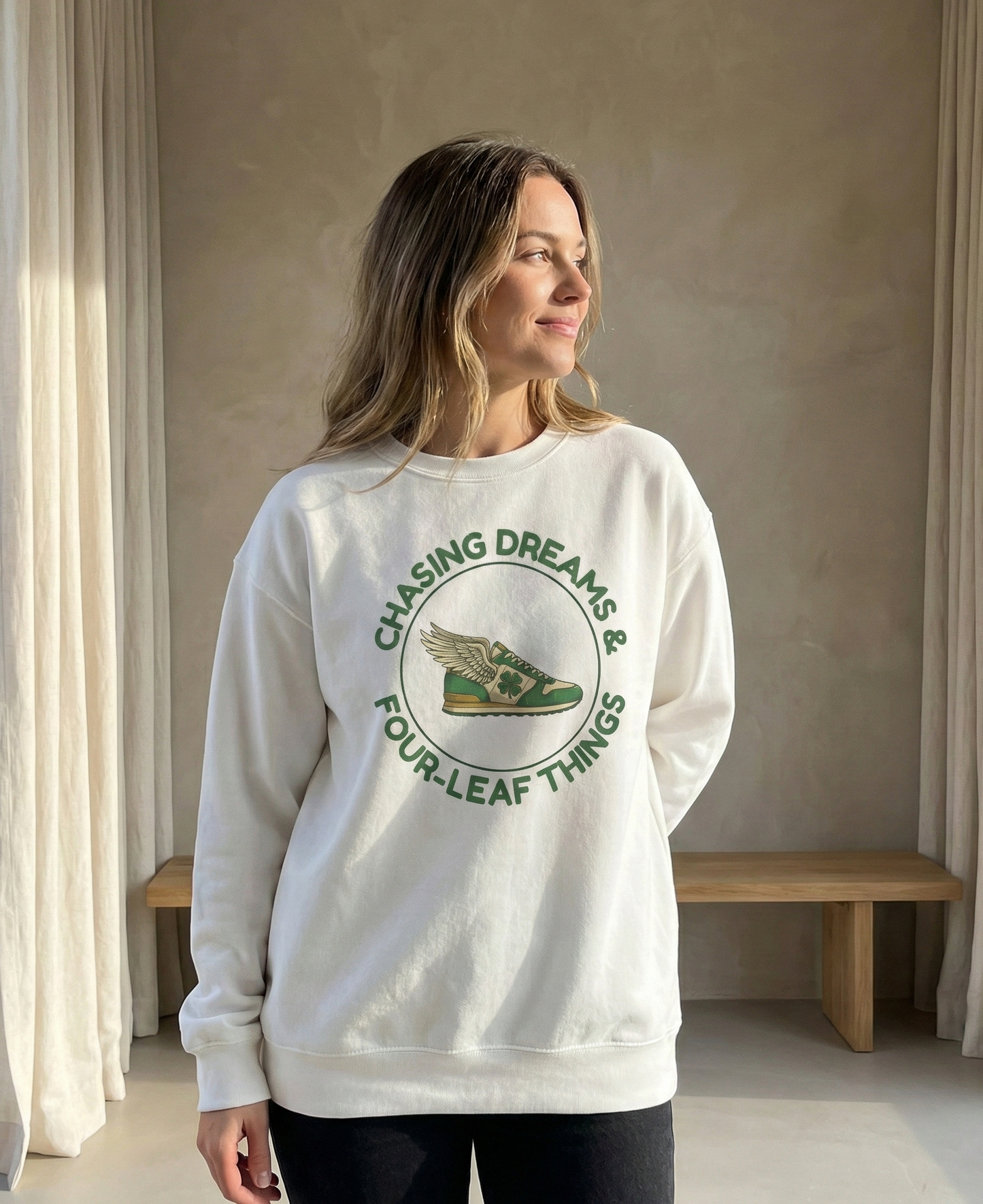 Chasing Dreams & Four-Leaf Things Sweatshirt – Lucky Graphic Pullover
