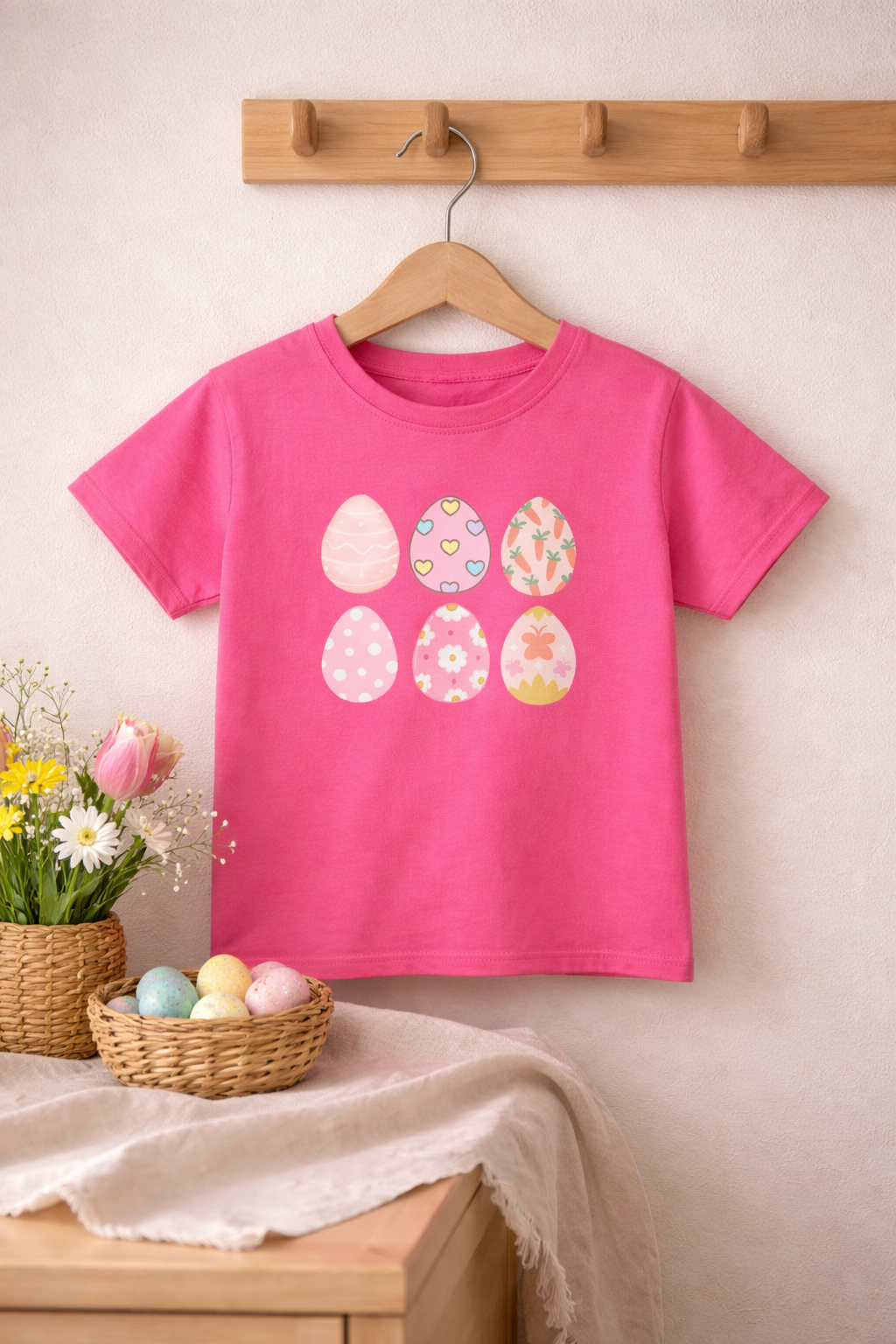 Easter Eggs Kids Shirt – Cute Easter Egg Hunt Tee, Toddler Easter Outfit, Spring Kids T-Shirt, Pastel Easter Gift for Kids