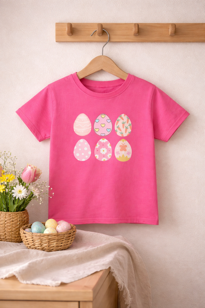 Easter Eggs Kids Shirt – Cute Easter Egg Hunt Tee, Toddler Easter Outfit, Spring Kids T-Shirt, Pastel Easter Gift for Kids