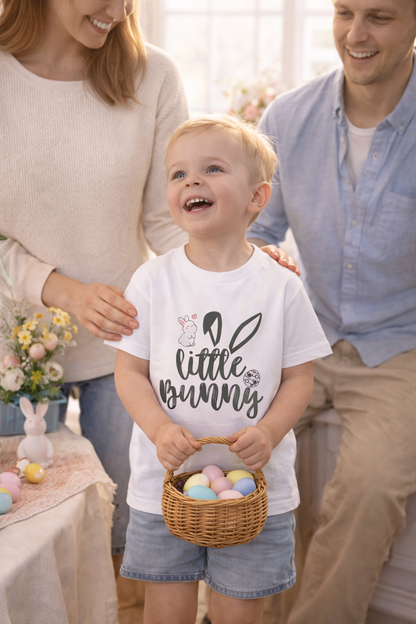 Little Bunny Kids Easter Shirt – Cute Bunny Ears Tee, Toddler Easter Outfit, Easter Egg Hunt Shirt, Spring Kids Graphic T-Shirt