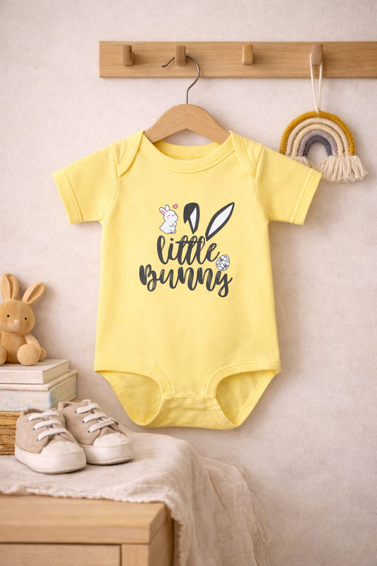Little Bunny Baby Bodysuit – Cute Easter Onesie, Infant Bunny Outfit, Newborn Easter Clothes, Spring Baby Gift