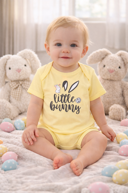 Little Bunny Baby Bodysuit – Cute Easter Onesie, Infant Bunny Outfit, Newborn Easter Clothes, Spring Baby Gift
