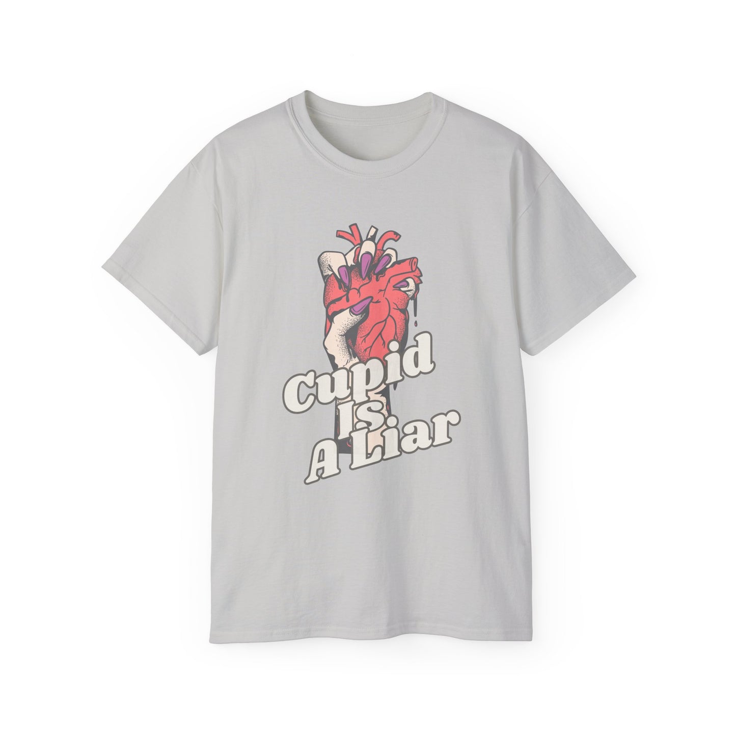 Un-Valentine Your Wardrobe: The Edgy "Cupid Is A Liar" Retro T-Shirt Collection