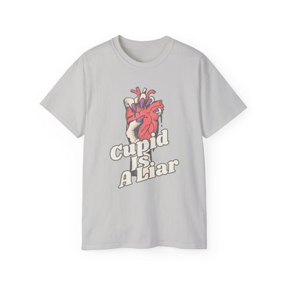 Un-Valentine Your Wardrobe: The Edgy "Cupid Is A Liar" Retro T-Shirt Collection