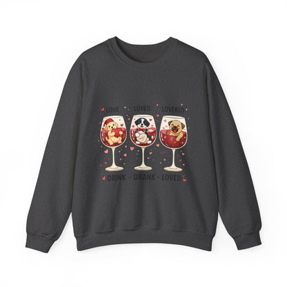 Fall in Puppy Love This Valentine's Day: The Ultimate Dog & Wine Lover’s Sweatshirt
