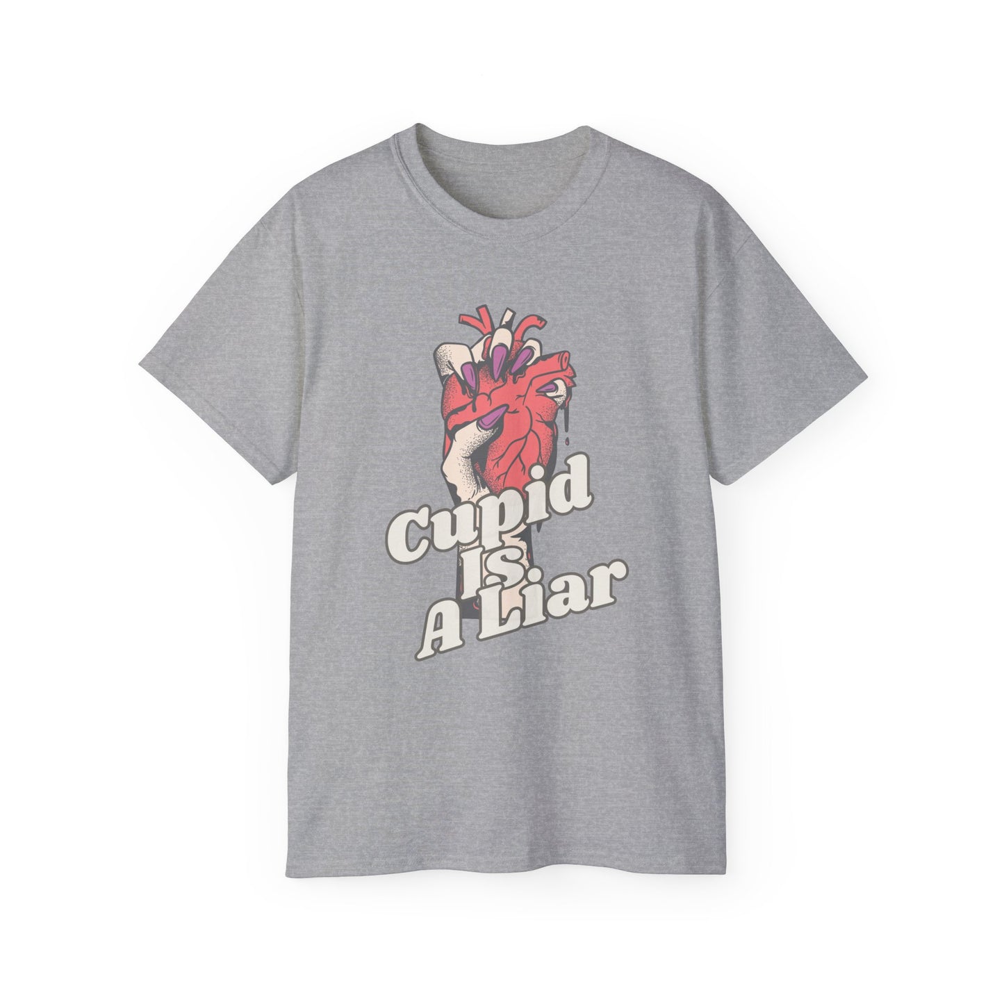 Un-Valentine Your Wardrobe: The Edgy "Cupid Is A Liar" Retro T-Shirt Collection