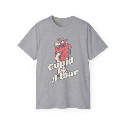 Un-Valentine Your Wardrobe: The Edgy "Cupid Is A Liar" Retro T-Shirt Collection