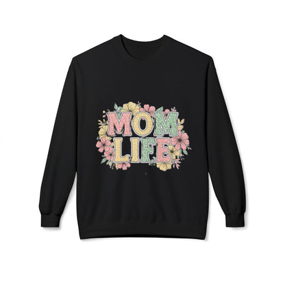 Mom Life – Cozy Floral Sweatshirt for Busy Moms