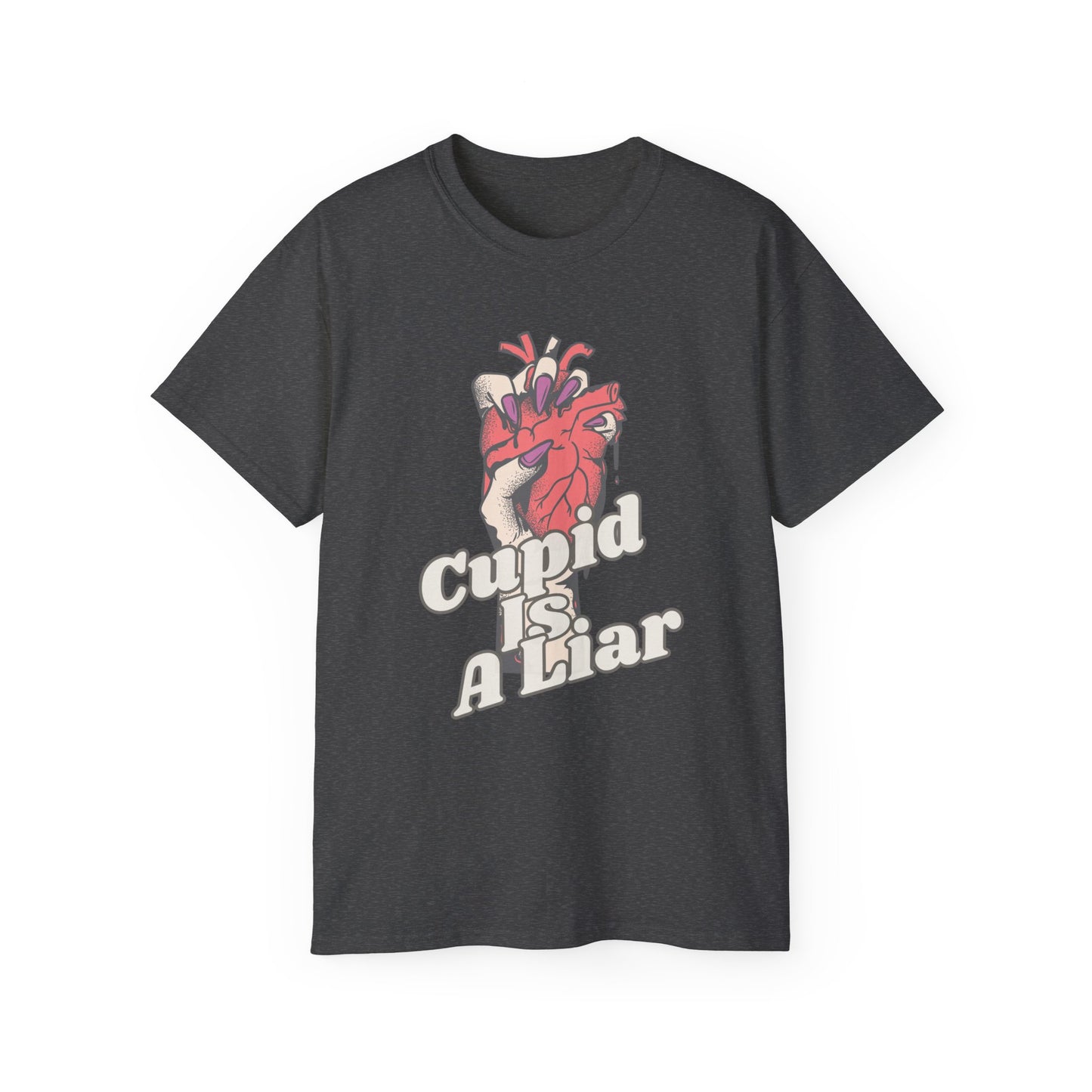 Un-Valentine Your Wardrobe: The Edgy "Cupid Is A Liar" Retro T-Shirt Collection