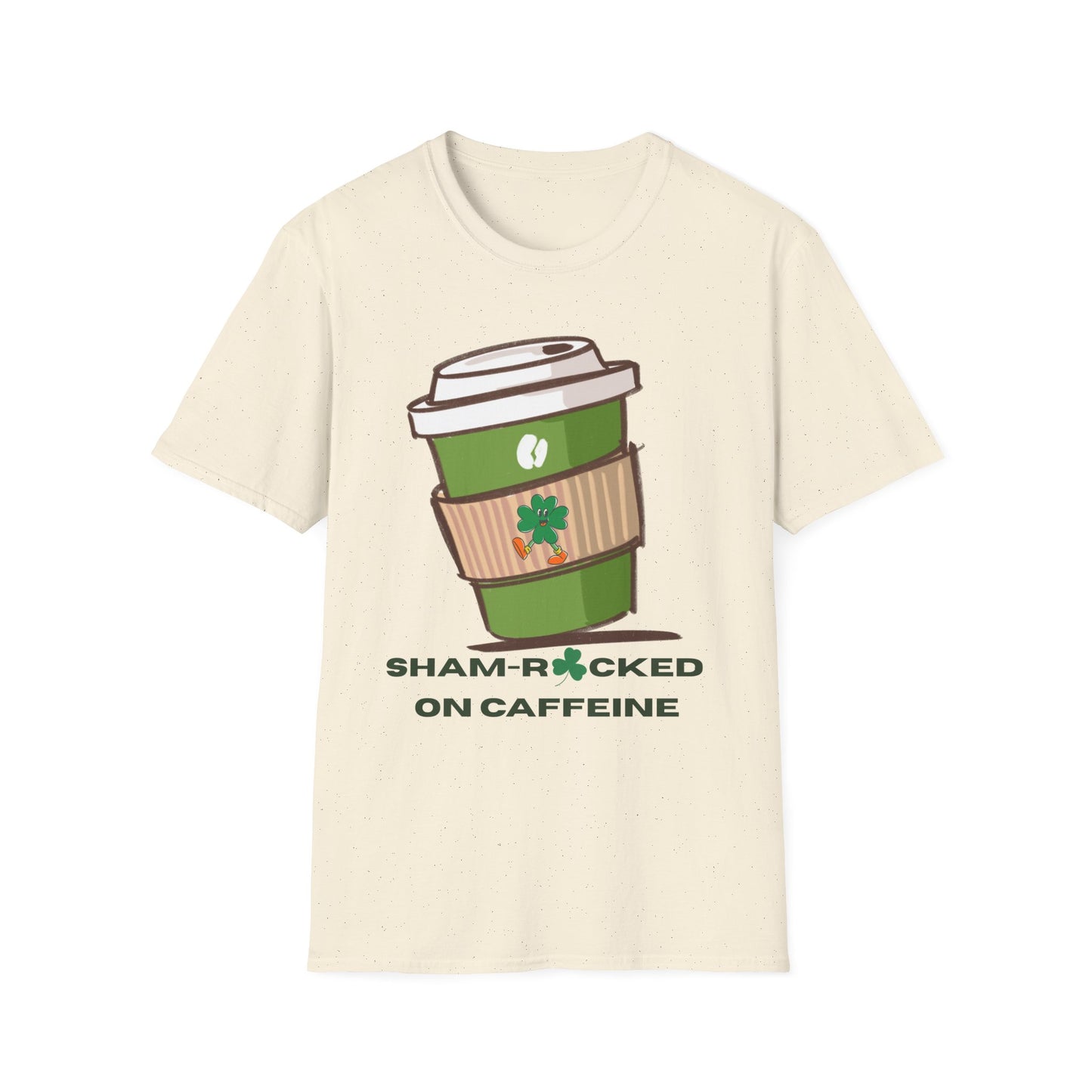 Sham-Rocked on Caffeine T-Shirt – Funny St. Patrick’s Day Coffee Shirt