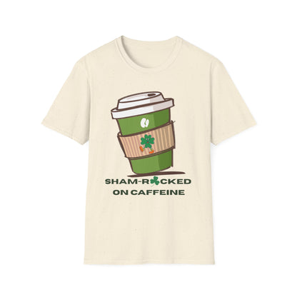 Sham-Rocked on Caffeine T-Shirt – Funny St. Patrick’s Day Coffee Shirt