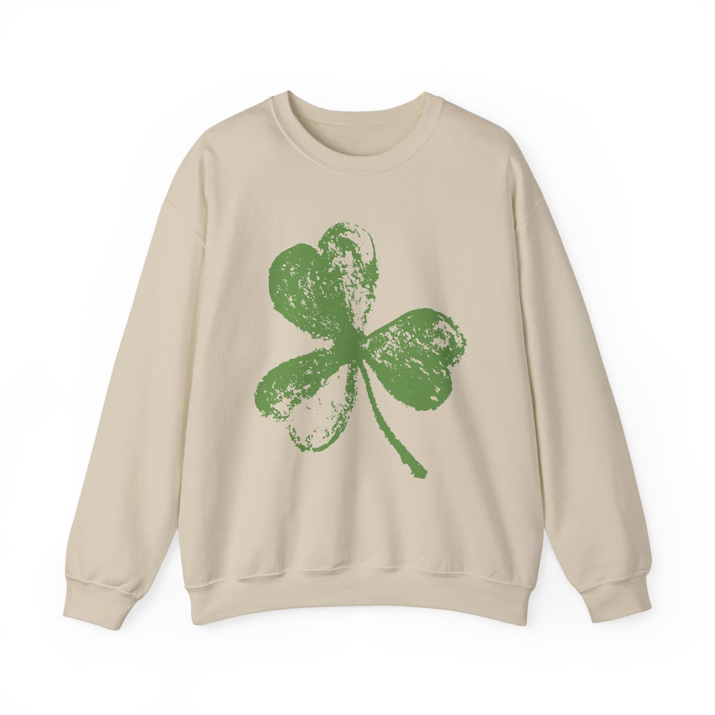 Three Leaf Clover Sweatshirt – Minimalist Lucky Shamrock Pullover