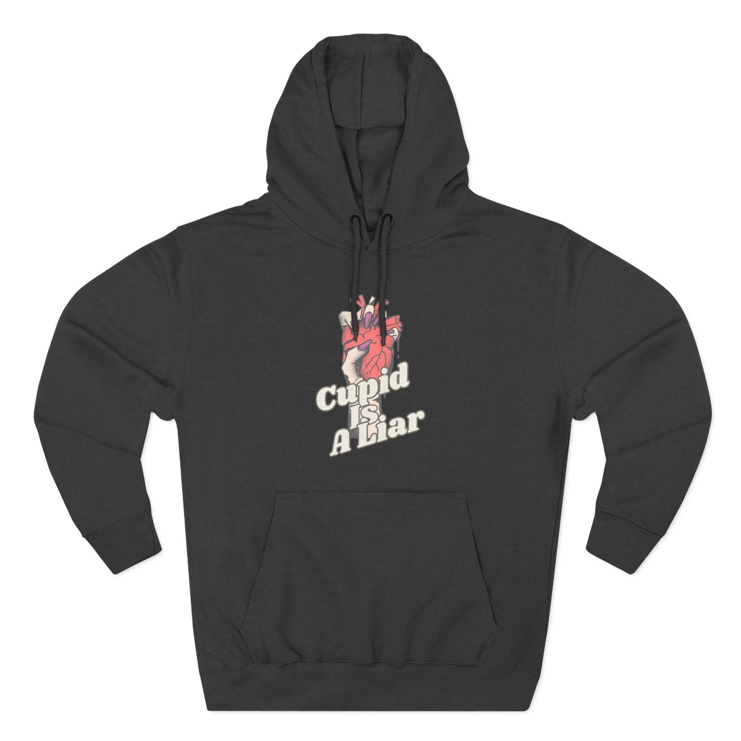 Cupid Is a Liar — Cozy Comfort  Anti - Valentine Hoodie with an Edge